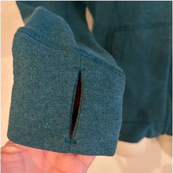 Athleta green long sleeve jacket with hood size S - Picture 6 of 7